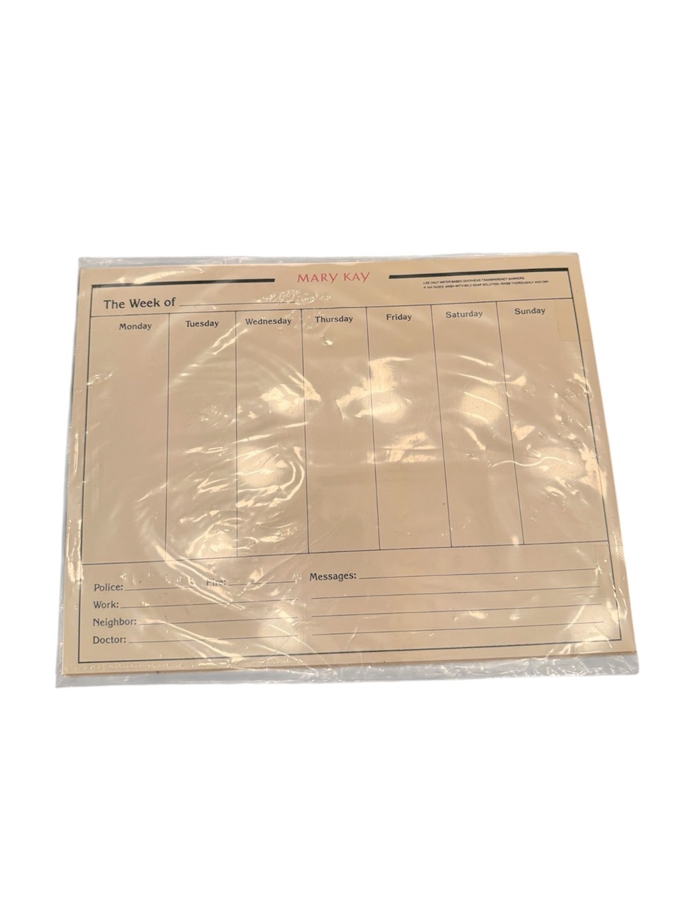NEW Mary Kay Dry Erase Calendar Board Weekly Planner Office Decor